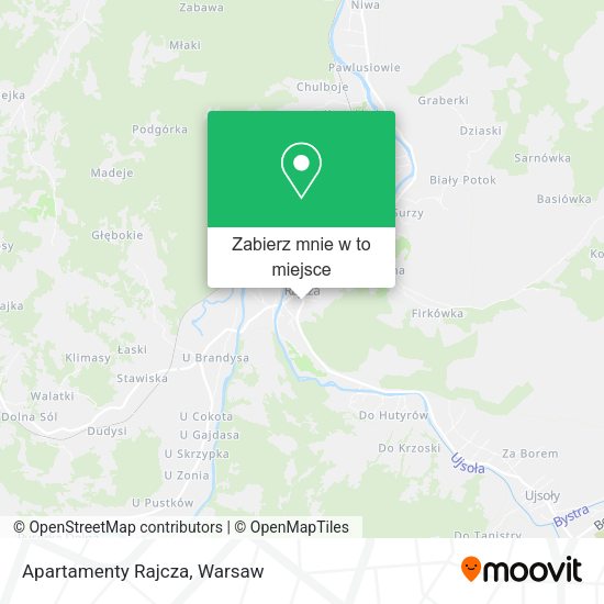 Mapa Apartamenty Rajcza