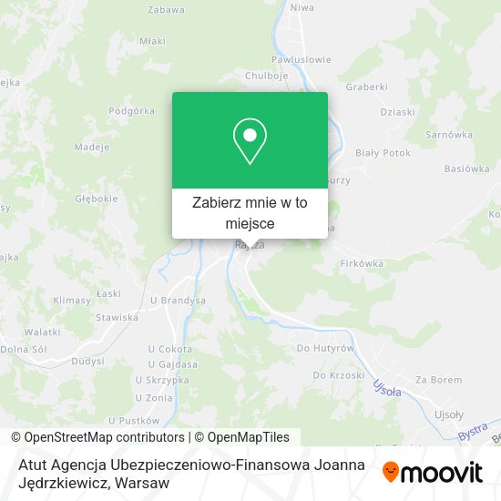 Mapa Atut Agencja Ubezpieczeniowo-Finansowa Joanna Jędrzkiewicz