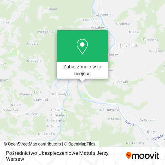 Mapa Pośrednictwo Ubezpieczeniowe Matuła Jerzy