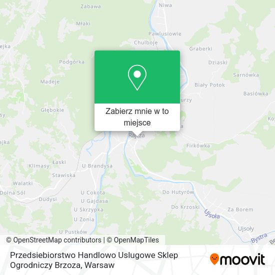 Mapa Przedsiebiorstwo Handlowo Uslugowe Sklep Ogrodniczy Brzoza