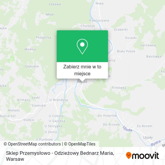 Mapa Sklep Przemysłowo - Odzieżowy Bednarz Maria