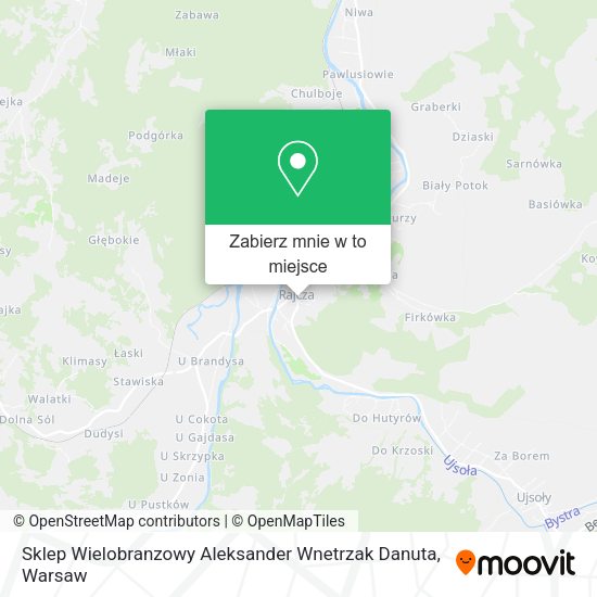 Mapa Sklep Wielobranzowy Aleksander Wnetrzak Danuta