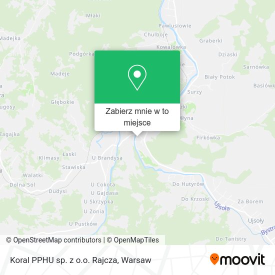 Mapa Koral PPHU sp. z o.o. Rajcza