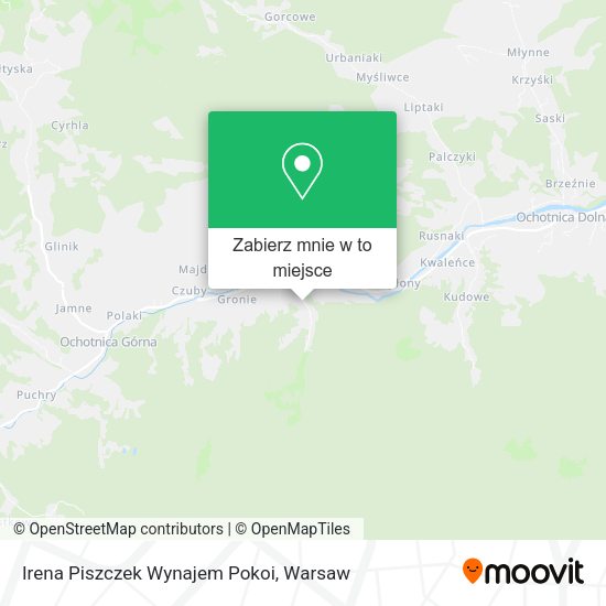 Mapa Irena Piszczek Wynajem Pokoi