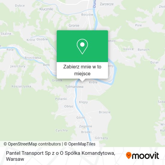 Mapa Pantel Transport Sp z o O Spółka Komandytowa