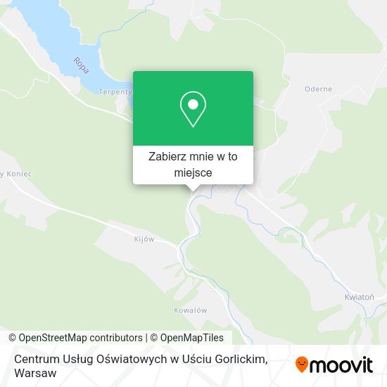 Mapa Centrum Usług Oświatowych w Uściu Gorlickim