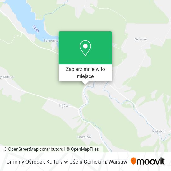 Mapa Gminny Ośrodek Kultury w Uściu Gorlickim