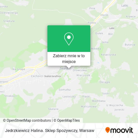 Mapa Jedrzkiewicz Halina. Sklep Spozywczy