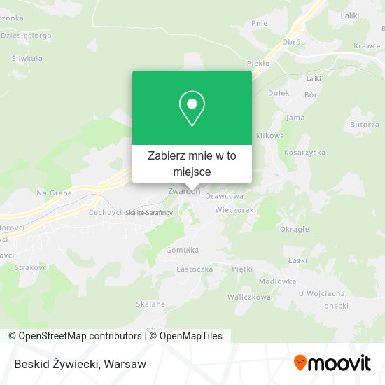 Mapa Beskid Żywiecki