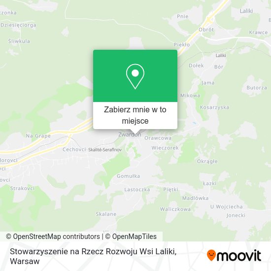 Mapa Stowarzyszenie na Rzecz Rozwoju Wsi Laliki