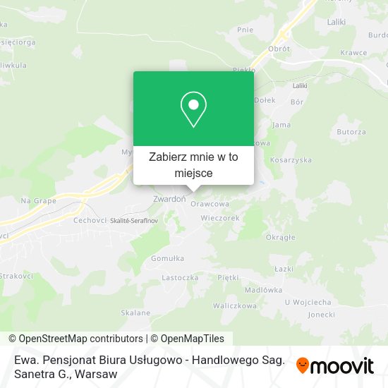 Mapa Ewa. Pensjonat Biura Usługowo - Handlowego Sag. Sanetra G.