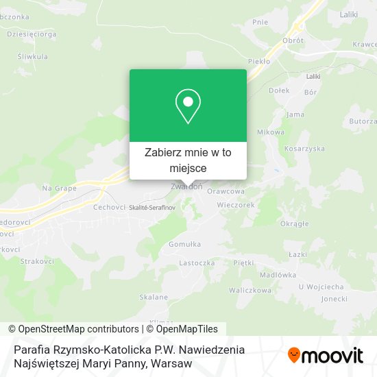 Mapa Parafia Rzymsko-Katolicka P.W. Nawiedzenia Najświętszej Maryi Panny