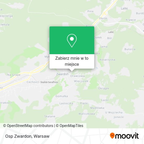 Mapa Osp Zwardon