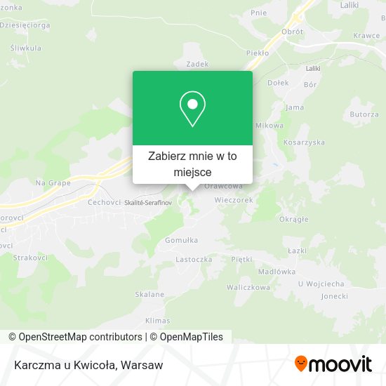 Mapa Karczma u Kwicoła