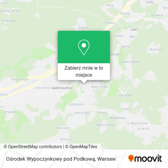 Mapa Ośrodek Wypoczynkowy pod Podkową