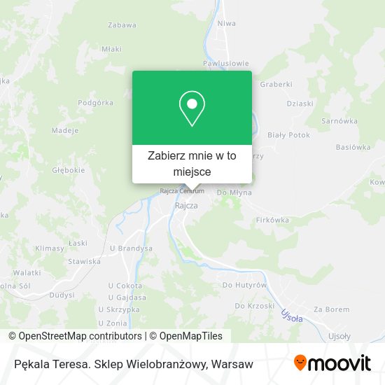 Mapa Pękala Teresa. Sklep Wielobranżowy