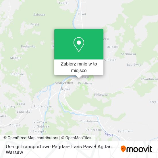 Mapa Usługi Transportowe Pagdan-Trans Paweł Agdan