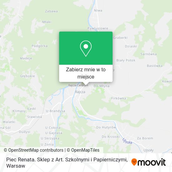 Mapa Piec Renata. Sklep z Art. Szkolnymi i Papierniczymi