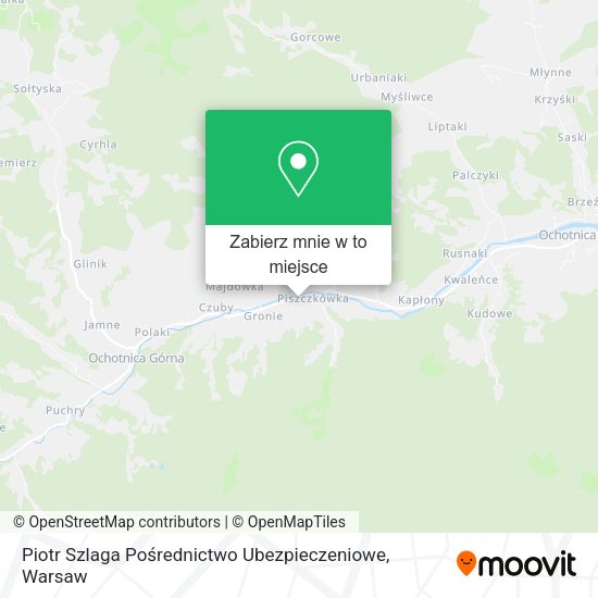 Mapa Piotr Szlaga Pośrednictwo Ubezpieczeniowe