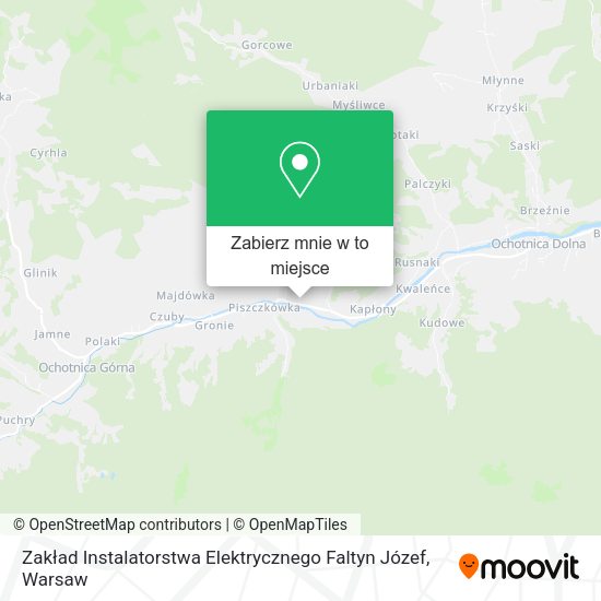 Mapa Zakład Instalatorstwa Elektrycznego Faltyn Józef