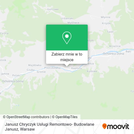 Mapa Janusz Chryczyk Usługi Remontowo- Budowlane Janusz