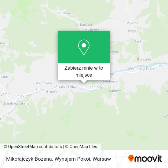 Mapa Mikołajczyk Bożena. Wynajem Pokoi