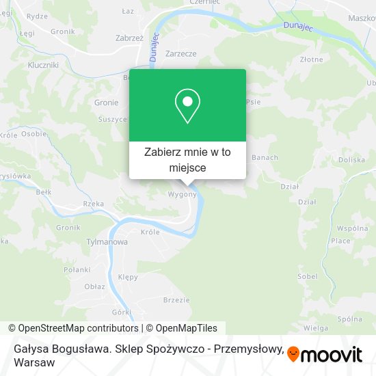 Mapa Gałysa Bogusława. Sklep Spożywczo - Przemysłowy