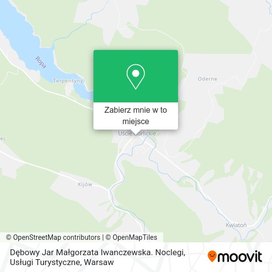 Mapa Dębowy Jar Małgorzata Iwanczewska. Noclegi, Usługi Turystyczne