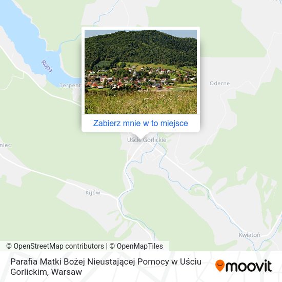 Mapa Parafia Matki Bożej Nieustającej Pomocy w Uściu Gorlickim