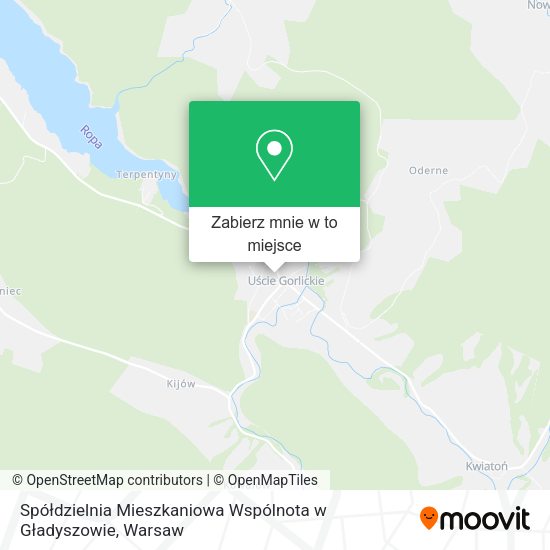 Mapa Spółdzielnia Mieszkaniowa Wspólnota w Gładyszowie