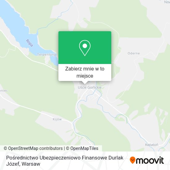 Mapa Pośrednictwo Ubezpieczeniowo Finansowe Durlak Józef