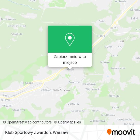 Mapa Klub Sportowy Zwardon