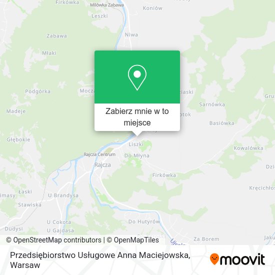 Mapa Przedsiębiorstwo Usługowe Anna Maciejowska