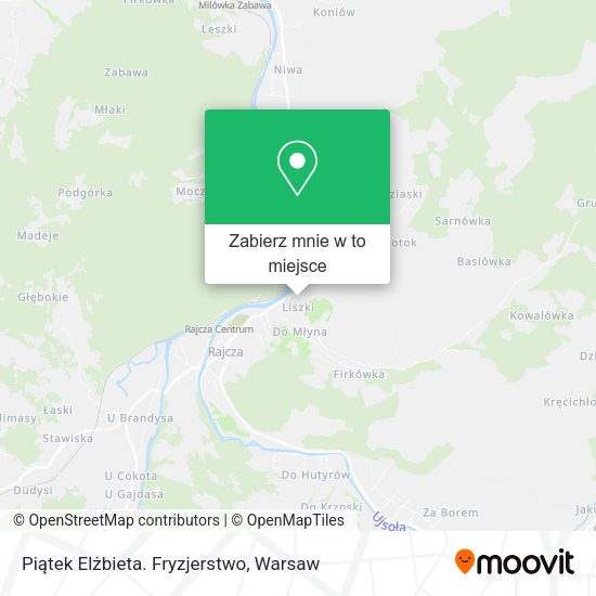 Mapa Piątek Elżbieta. Fryzjerstwo