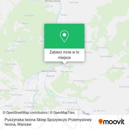 Mapa Puszynska Iwona Sklep Spozywczo Przemyslowy Iwona