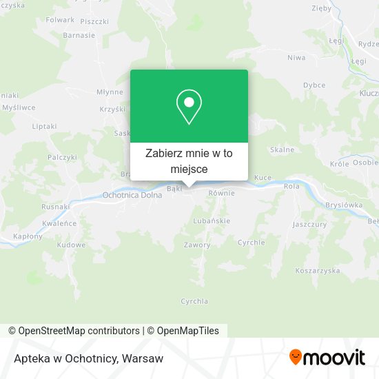 Mapa Apteka w Ochotnicy