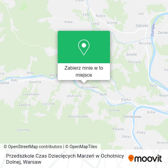 Mapa Przedszkole Czas Dziecięcych Marzeń w Ochotnicy Dolnej