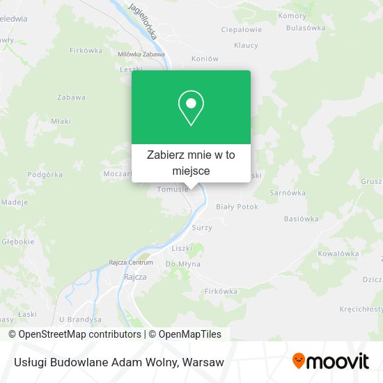 Mapa Usługi Budowlane Adam Wolny