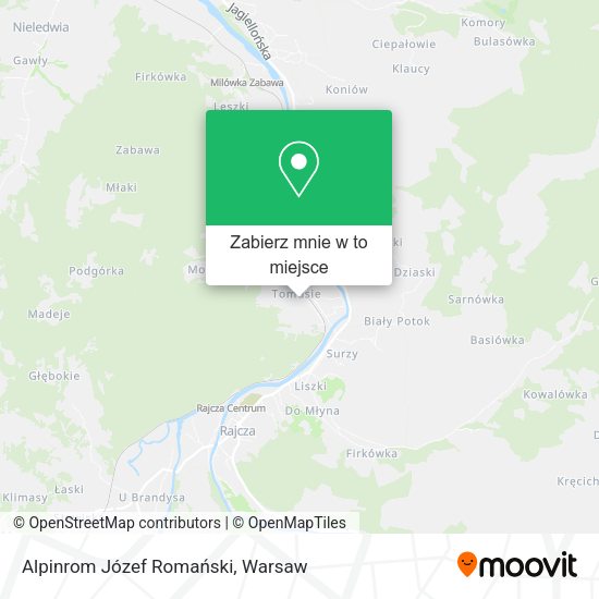 Mapa Alpinrom Józef Romański