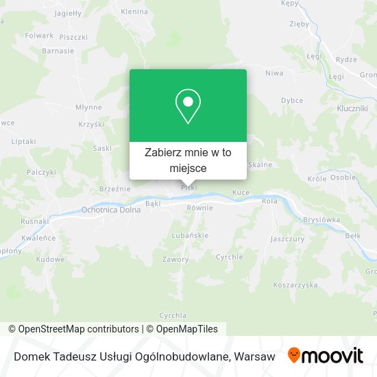 Mapa Domek Tadeusz Usługi Ogólnobudowlane