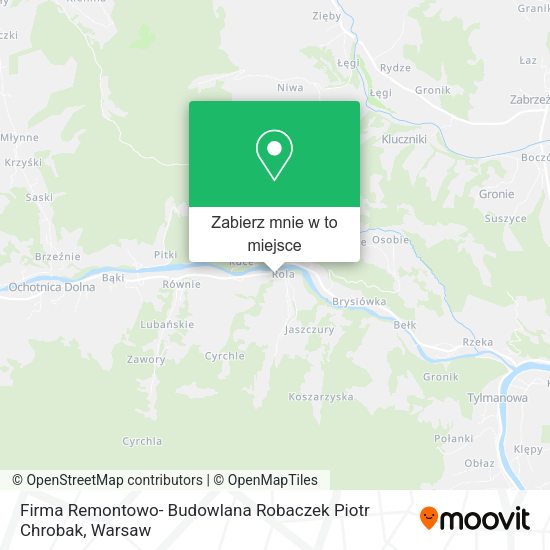 Mapa Firma Remontowo- Budowlana Robaczek Piotr Chrobak