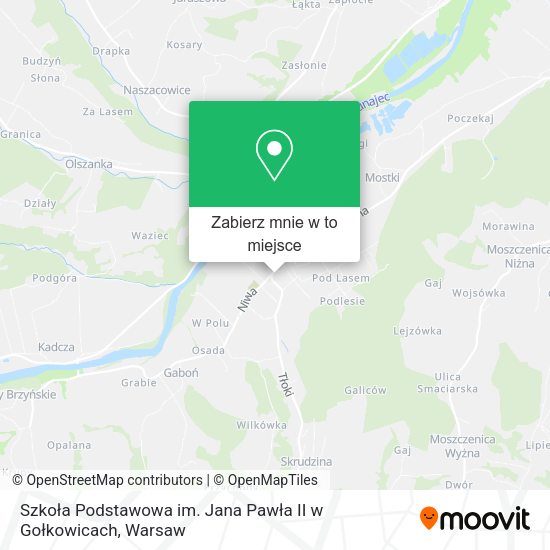 Mapa Szkoła Podstawowa im. Jana Pawła II w Gołkowicach