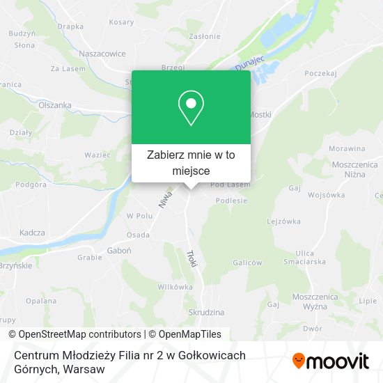 Mapa Centrum Młodzieży Filia nr 2 w Gołkowicach Górnych