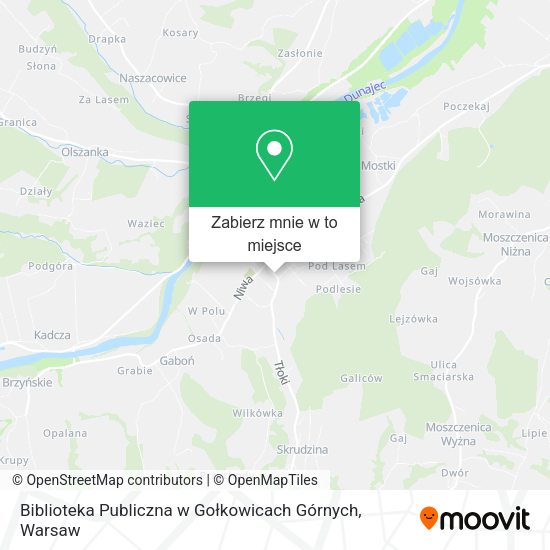 Mapa Biblioteka Publiczna w Gołkowicach Górnych