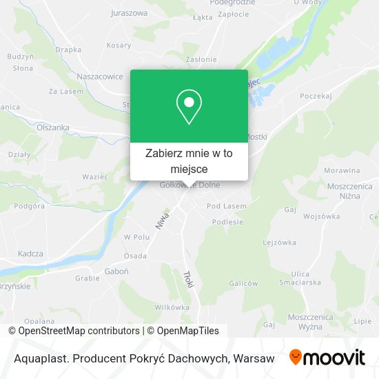 Mapa Aquaplast. Producent Pokryć Dachowych