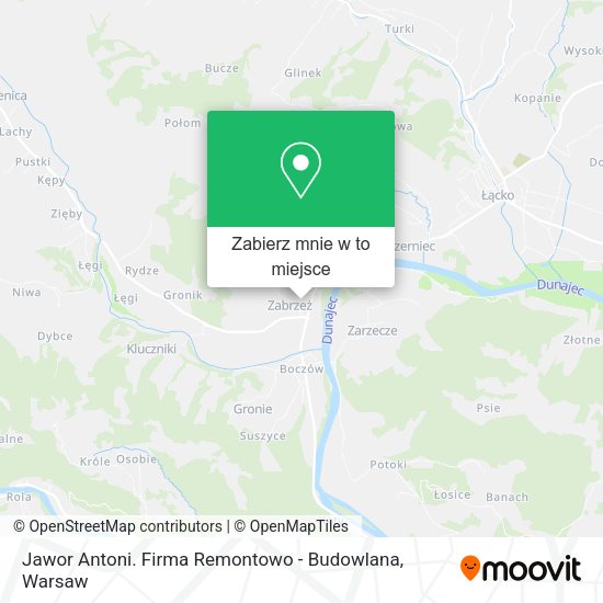 Mapa Jawor Antoni. Firma Remontowo - Budowlana