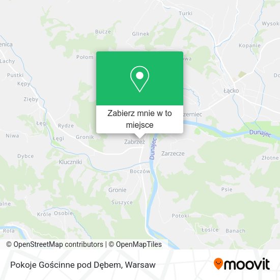 Mapa Pokoje Gościnne pod Dębem