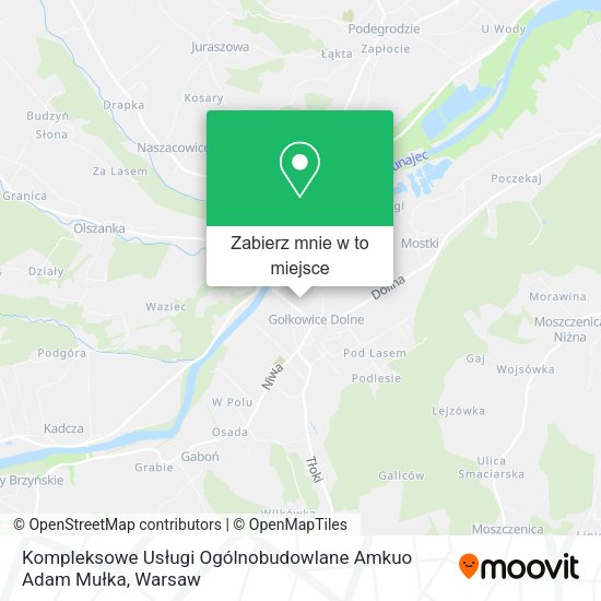 Mapa Kompleksowe Usługi Ogólnobudowlane Amkuo Adam Mułka