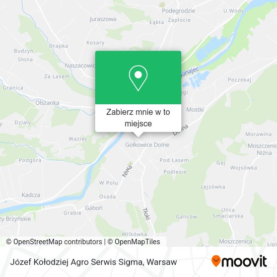 Mapa Józef Kołodziej Agro Serwis Sigma