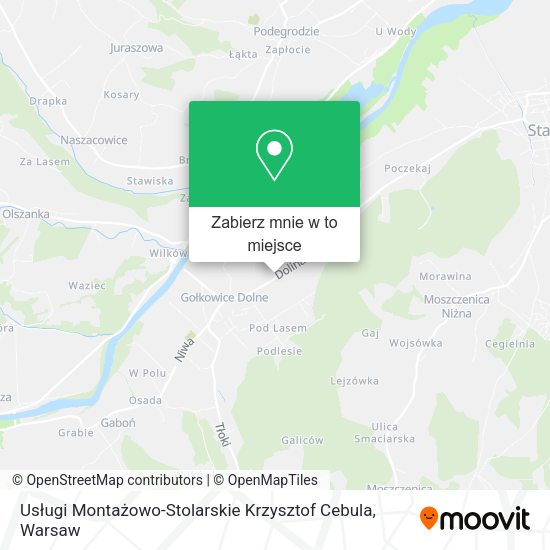 Mapa Usługi Montażowo-Stolarskie Krzysztof Cebula